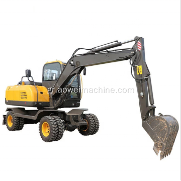 Νέο σχέδιο Wheel Excavator 8 Ton Excavator with Jack hammer breaker grapple bucket for Sale